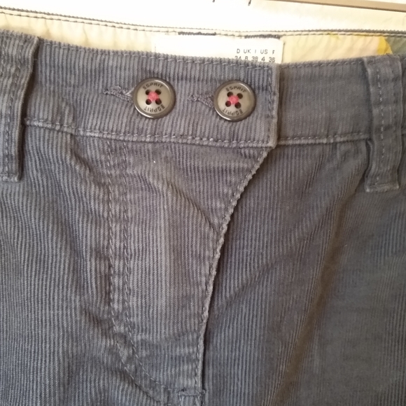 Esprit Corduroy Mini Skirt Blue Gray Size 4 - Picture 5 of 7